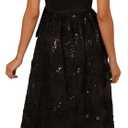 Adrianna Papell Women's Soutache Floral Combo Gown (Black) Size 8