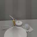 Battery Operated Pendant Light with Remote Control,White Ceiling Pendant Lights Fixtures,Nordic Style Hanging Lamp for Dining Room,Battery Powered Pendant Lighting Fixtures (Whit)