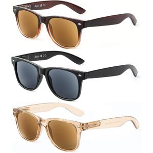 LADEESSE 3 Pack Reading Sunglasses for Women, UV400 Sun Readers Glasses Spring Hinge Outdoor Sunglasses(Not bifocal) +2.25
