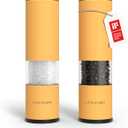 LARS NYSM Salt and Pepper Grinder Set Manual, Stainless Steel Salt and Pepper Mills with Adjustable Ceramic Grinder I Design Spice Shakers (Mustard Yellow)