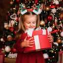 Toyvian 5pcs Christmas Hat Hair Clips, Sequin Mini Tops Decorative Barrettes for Girls Holiday Party Hair Accessories in Red, Green, Silver