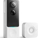 3MP Camera Doorbell Camera Wireless Video Doorbell 2K HD- No Subscription Required, Free Human Motion Detection, Package Detection, Battery Powered, Works with Alexa &Google Assistant,2.4GHz WiFi Only