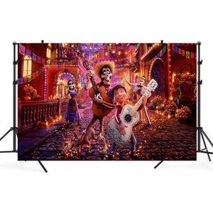 zlhcgd 7x5FT Coco Photography Vinyl Photo Background for Kids Birthday Party Backdrops Decoration
