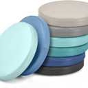 Juexica 8 Pcs Extra Thick Flexible Seating Floor Cushions Assorted Colored Floor Pillow Classroom Seat Cushions Soft Classroom Seating for Kids Learning Daycare School Chair(Blue Series) (13.8 x 13.8 x 2 Inch)