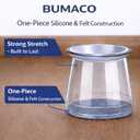 BUMACO 40Pcs Chair Leg Floor Protectors Chair Leg Protectors for Hardwood Floors Silicone Pads Covers to Protect Floors Universal L Clear Fit (1-5/16"~2")