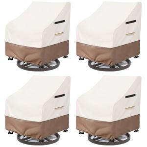 SoloToo Patio Chair Covers Waterproof Heavy Duty Patio Furniture Covers, 30W x 34D x 36H Inches Swivel Outdoor Chair Cover 4 Pack (Beige)