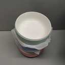 Elk and Friends Kids Porcelain Bowls with Silicone Suction Sleeve | Kids/Toddler/Baby Feeding | Microwave & Dishwasher Safe | Non slip | Cereal/Soup/Snack Dishes & Dinnerware (Lilac/Misty Blue/Sage/Blush)