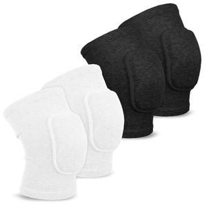 2 Pair Volleyball Elbow Pads, Volleyball Elbow Protector Arm Brace Pads Support Fitness Arm Protector Breathable Compression Soft Arms Braces for Men and Women (Black+White,S)