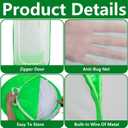 59" x 35" x 35" Pop Up Garden Mesh Plant Cover, Plant Protectors Mesh Plant Enclosure, Garden Net Cage Pest Protection Guard Tent with Storage Bag for Protect Plant Vegetable Fruit from Birds Insects