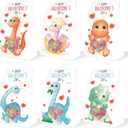 2 x FRIDAY NIGHT Valentine Treat Boxes 24 Pack Dinosaur Valentines Gift Bags Valentines Day Candy Boxes Small Goodie Packaging Box for Classroom Exchange Party Favors