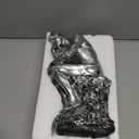 Resin Thinker Statue Thinker Figurine Thinking Man Sculptures for Home Office Desktop Crafts Gifts - Silver