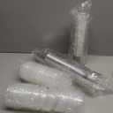 Baderke 100 Sets 12oz Disposable Crystal Clear Plastic Cups With Lids, Round Bottom Iced Coffee Cups With Lid for Smoothie, Cold Beverages, Drinking Tumblers, Cold Drinks for Party, Wedding, Event