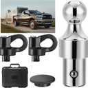Rengue Gooseneck Hitch60692 Puck System Gooseneck Ball kit 30000 lbs GTW/ 7500 lbs VTW, 2-5/16 Inch Ball Compatible with F250 F350, Silverado 2500 HD 3500 HD, Sierra 2500 HD 3500 HD.