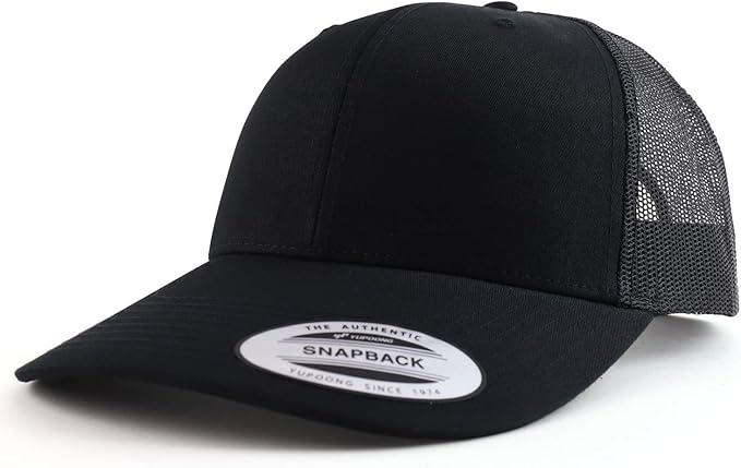 Trendy Apparel Shop Flexfit Oversize XXL Structured Blank 6 Panel Retro Trucker Mesh Cap