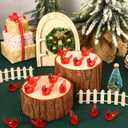 3 x Mini Cardinals Bird, 60 Pcs Resin Luminous Red Cardinal Bird Tiny Figurines for Miniature Garden Crafts Cake Lawn Micro Landscape Home Decor Tree Ornaments