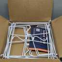 SortNStore Wire Shelf Dividers for Closet: Tall 8 Pack 12-inch Deep Wire Rack Accessories - Adjustable Purse Organizer for Clothes Handbags - Metal Pantry Separators