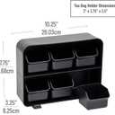 Mind Reader Tea Bag Organizer, Tea Station Organizer, Countertop Storage, Kitchen, Plastic, 10.25"L x 3.25"W x 7.75"H, Black