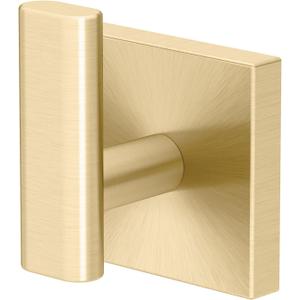 Gatco 4065 Elevate, Single Robe Hook, Brushed Brass |Wall Mounted 2" W x 2.50" H Single Robe Hook for Bathroom