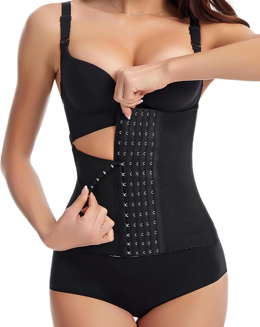 Shapewear Tummy Control Waist Cincher Breathable Corset Shapewear for Women Shaping Girdles for Waist and Abdomen (Black, XL)