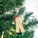 Christmas Ornaments, Letter K Ornaments for Christmas Tree,Hanging Xmas Red Hat Ornament for Mother Best Friends Sister Wife