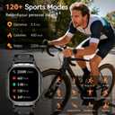 Smart Watch for Men Fitness Tracker: Make/Answer Call Military Smart Watches for Men Digital Watches Heart Rate Monitor Waterproof Running Smartwatch Android Phones iPhone Samsung Compatible 2 Bands