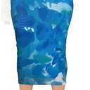 Women's Floral Print Mesh Long Skirt High Waisted Bodycon Pencil Maxi Skirts (Medium)