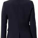 Lacoste Women's Embroidered Logo Wool Blend Blazer, Dark Navy, 2