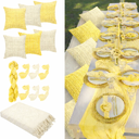 91 x 71 Extra Large Outdoor Boho Picnic Blanket with Sage Green Table Runner, 6 Throw Pillow Covers 6 Napkins Woven Cotton Yarn Oversize Beach Blanket Washable Picnic Camp Wedding