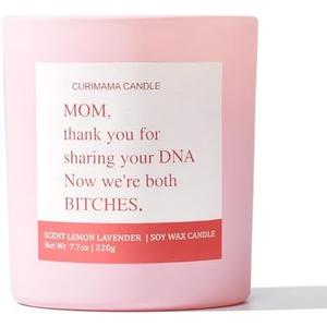 Gifts for Women, Funny Birthday Gifts for Moms, Mother Birthday Gift from Daughter, Lavender Soy Candle for Mama Mum, Funny Gift Ideas for Women, 6 Pack