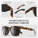 Polarized Sunglasses for Mens Womens - Fashion Men Sun Glasses Shades for Driving Fishing Lightweight UV Protection (Black/Gradient Black/Black)