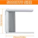 Window Air Conditioner Side Panel with Frame, Universal Window AC Accordion Filler Kit for Most 5,000 BTU Units