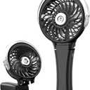 HandFan 2025 Upgraded Portable Misting Fan, Two Button Easy Operation, Handheld Rechargeable Mister Fan, Spray Water Mist Fans, Mini Electric Cooling Fans for Travel, Outdoors, Disney(Black)