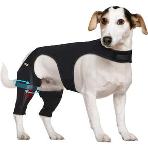 Supet Dog Rear Leg Sleeve to Stop Licking,Breathable Recovery Sleeve After Surgery, Back Leg Wound Cover for Hip and Thigh, Dog Cone Alternative