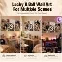3Pcs Trendy Leopard Wall Art Black Girl Trendy Disco 8 Ball Poster Vinyl Record and Glam Nails Retro Canvas Cheetah Wall Decor Aesthetic Trendy Bedroom Music Room Bar Lounge Decor Canvas 16"x24"
