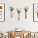 3 Pack Wood Wall Planter, Boho Wall Art for Entryway and Bathroom Decor, Modern Farmhouse Decor, Wall Decor Vase for Holding Fake Plants and Dried Flowers