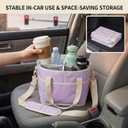 Drink Carrier Tote Bag, Family Size 4 Compartment Drink Bag Insulated 4 Water Bottle Holder with Adjustable Strap Multiple Tumbler Carrier Caddy for Car, Delivery, Family Outings Fits Any Cup