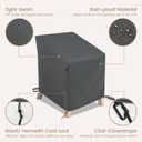 Patio Furniture Covers Waterproof 2 Pack,Patio Chair Covers for Outdoor Furniture Waterproof ,Heavy Duty Chair Covers Waterproof-Grey 30"x34"x28.87"/38.5"(H)