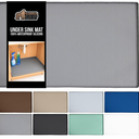 GORILLA GRIP Waterproof Silicone Under Sink Mat with Raised Lip for Kitchen and Bathroom, 34 x 22 in, Cabinet Shelf Liner Stay in Place Mats Dishwasher Safe Drawer Liner, Organizer Tray, Gray