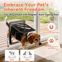 LIBBEPET Dog Door for Screen Door, 2-Way Lock Dog Screen Door with Magnetic Closure, Reinforced ABS Frame Pet Screen Door for Dogs Up to 50 lbs, Inner Passage 10 x 13 Inches, Black