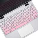 Keyboard Cover for 14" ASUS Chromebook CX1/Chromebook Flip C434 C433 C434TA C433TA 2 in 1 Laptop/Chromebook 14 C425TA C423NA/12.5" Chromebook Flip C302 C302CA/15.6" ASUS Chromebook C523NA-Gradual Pink