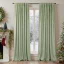 Sage Green Velvet Curtains for Bedroom 84 Inch Length 2 Panels Set Thick Privacy Thermal Insulated Dark Out Room Darkening Light Sage Boho Curtain Drape for Living Room Luxury 84 Long Back Tab Pocket
