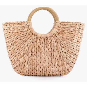 Summer Rattan Bag for Women Straw Hand-woven Top-handle Handbag Beach Sea Straw Rattan Tote Clutch Bags