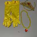Princess Costume Dresses for Girls Costumes Halloween Cosplay Birthday Outfit Yellow, Size 130