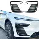 yhcdsea for 2025 2026 Tesla Model Y Juniper Front Fog Light Cover Trim Eyebrow Frame Decorative Accessories (Juniper-Matt Carbon Fiber Pattern)