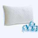 Cooling Pillow Shredded Memory Foam Pillow, Adjustable Cold Gel Pillows for Hot Sleepers Breathable and Dual Airflow Ventilation (Queen)