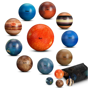 BBTO 20 Pcs Solar System Stress Balls Anti Stress Solar Planets Balls for Adult Planet Bouncy Space Toys Kids Children Early Learning Space Themed Gift