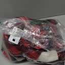 SCODI Men's Flannel Shirt Jacket Fleece Sherpa Lined Plaid Jackets Coat Full Zip Up Hoodie Winter Outwear (3X-Large, Red Black)