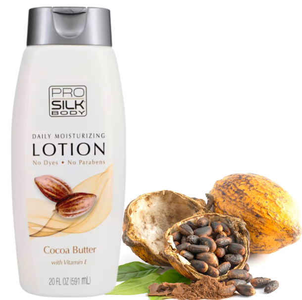 Pro Silk Body Daily Moisturizing Lotion, Cocoa Butter+Vitamin E, 20 fl oz/591 mL