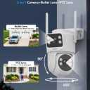 4MP PTZ Dual Lens Wireless Security Camera System WiFi Cameras 500G HDD