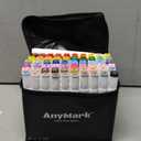 AnyMark Markers Brush Tip, 60+1 Colors Dual Tip Brush & Chisel Based Art Markers Set with Case for Adult Artists Drawing Coloring